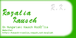 rozalia kausch business card